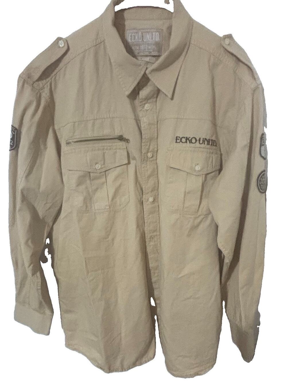 Echo Unltd Vintage Western Button Up Shirt Largo Back Logo Men’s Size XXL